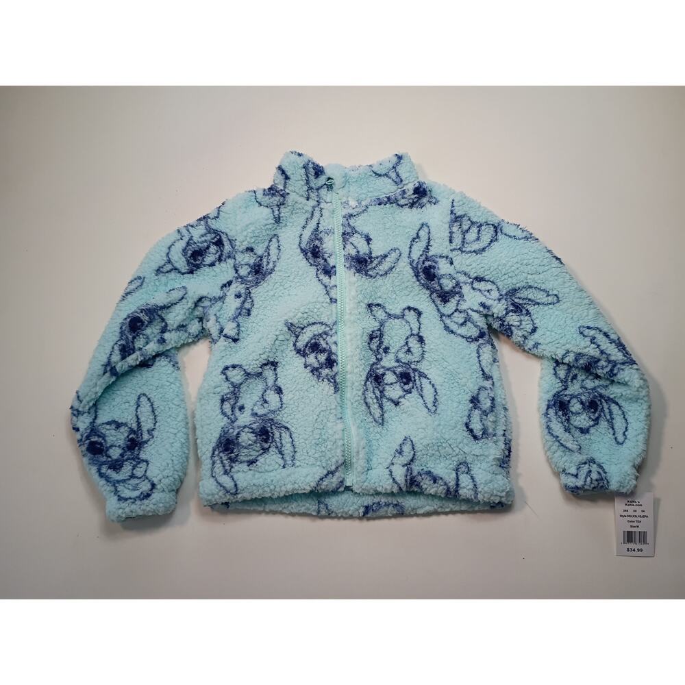 Disney Lilo & Stitch Girls' Full-Zip Woobie Jacket - Med